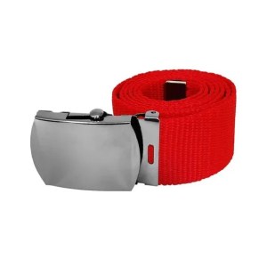 CINTO VERMELHO BMGO FIV. PRATA LISA